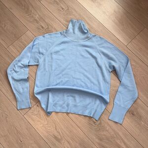 vintage 70s baby blue turtle neck sweater